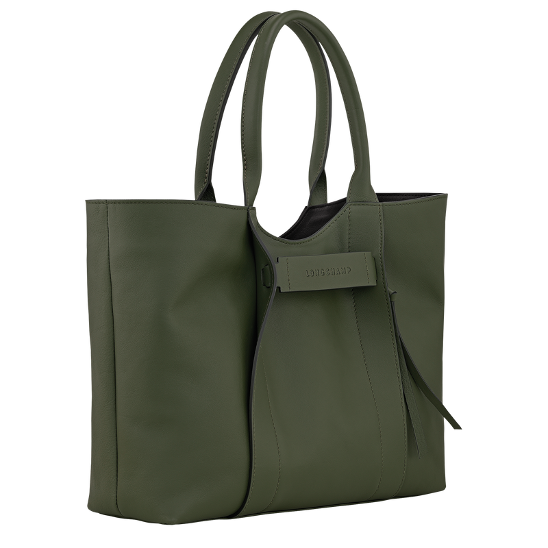 Longchamp 3D L Shoulder bag , Khaki - Leather  - View 3 of  5