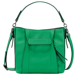 Longchamp 3D 斜背袋 S , 綠色 - 皮革