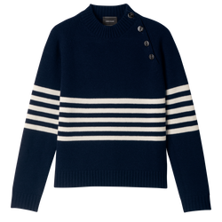 Sweater , Marineblauw - Tricotkleding