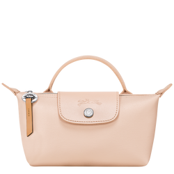 Le Pliage City Pouch with handle , Nude - Canvas