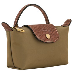 Pouch com pega Le Pliage Original , Lona - Azeitona