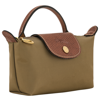 Le Pliage Original Pouch with handle , Olive - Recycled canvas