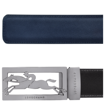 Delta Box Men's belt, Black/Navy