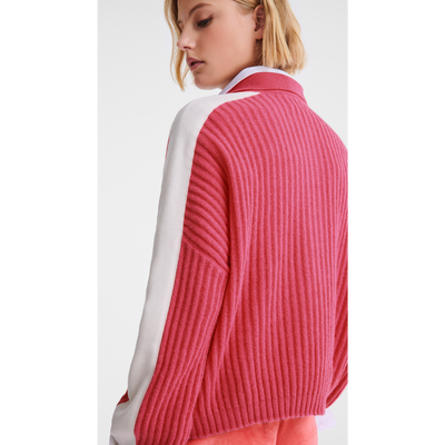 null Polo collar jumper, Pink