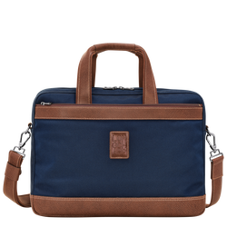 Boxford L Briefcase , Blue - Recycled canvas