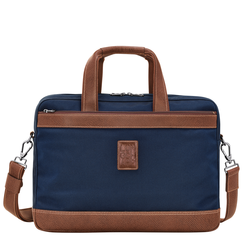 Boxford L Briefcase , Blue - Recycled canvas  - View 1 of  5
