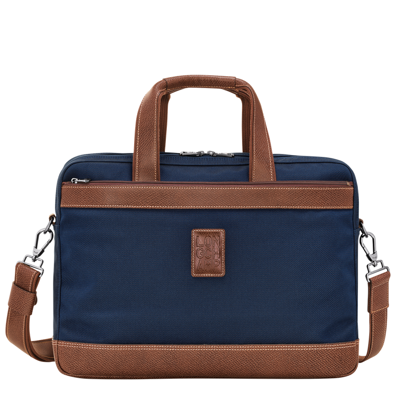 Boxford L Briefcase , Blue - Recycled canvas  - View 1 of 5