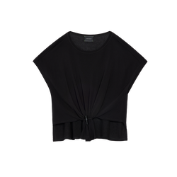 Top , Jersey de malha crepe - Preto