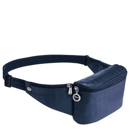 Croco Block Belt bag, Navy