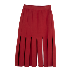 Midi skirt , Coral - Knit