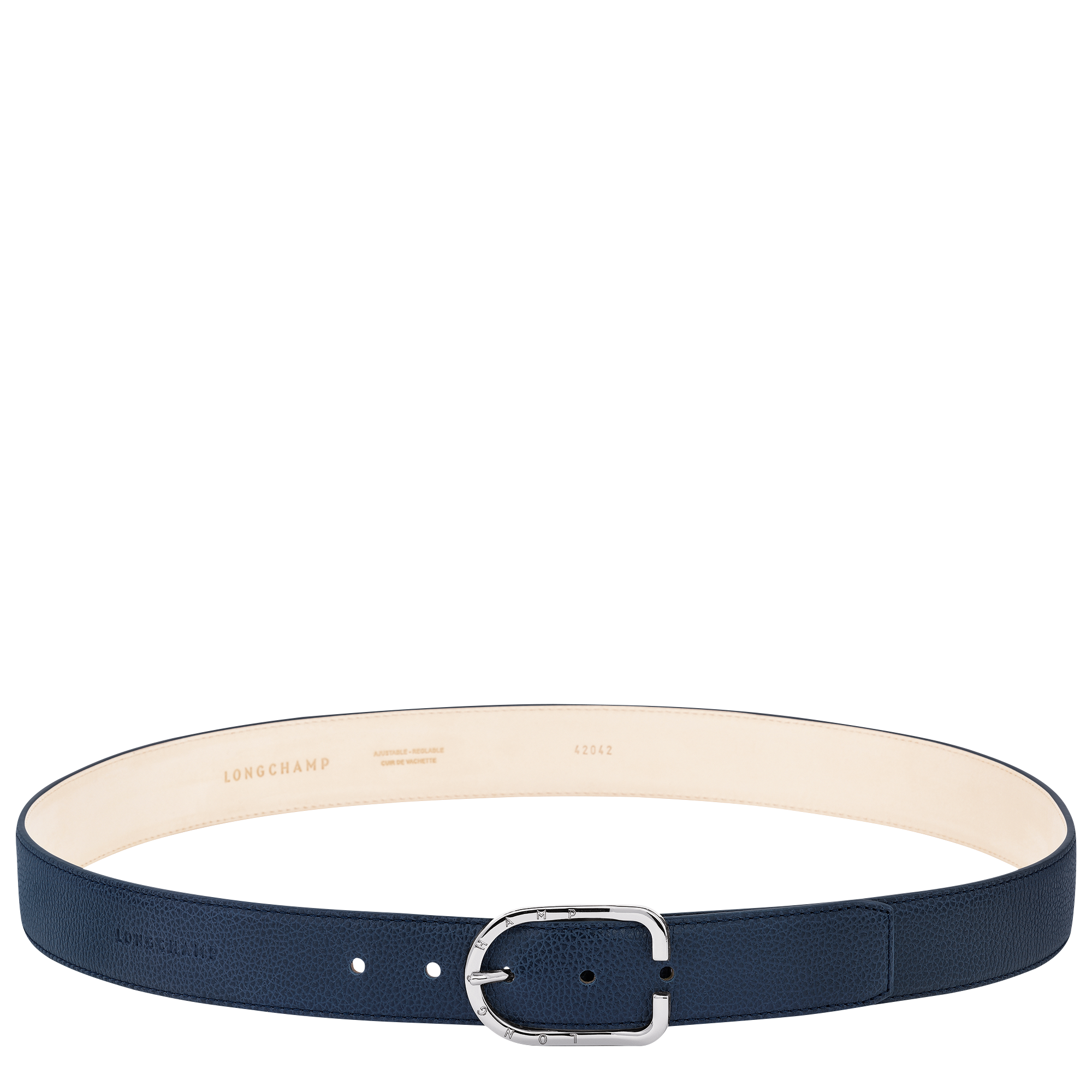 Le Foulonné Men's belt, Navy