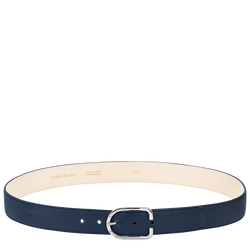 Le Foulonné Men's belt , Navy - Leather