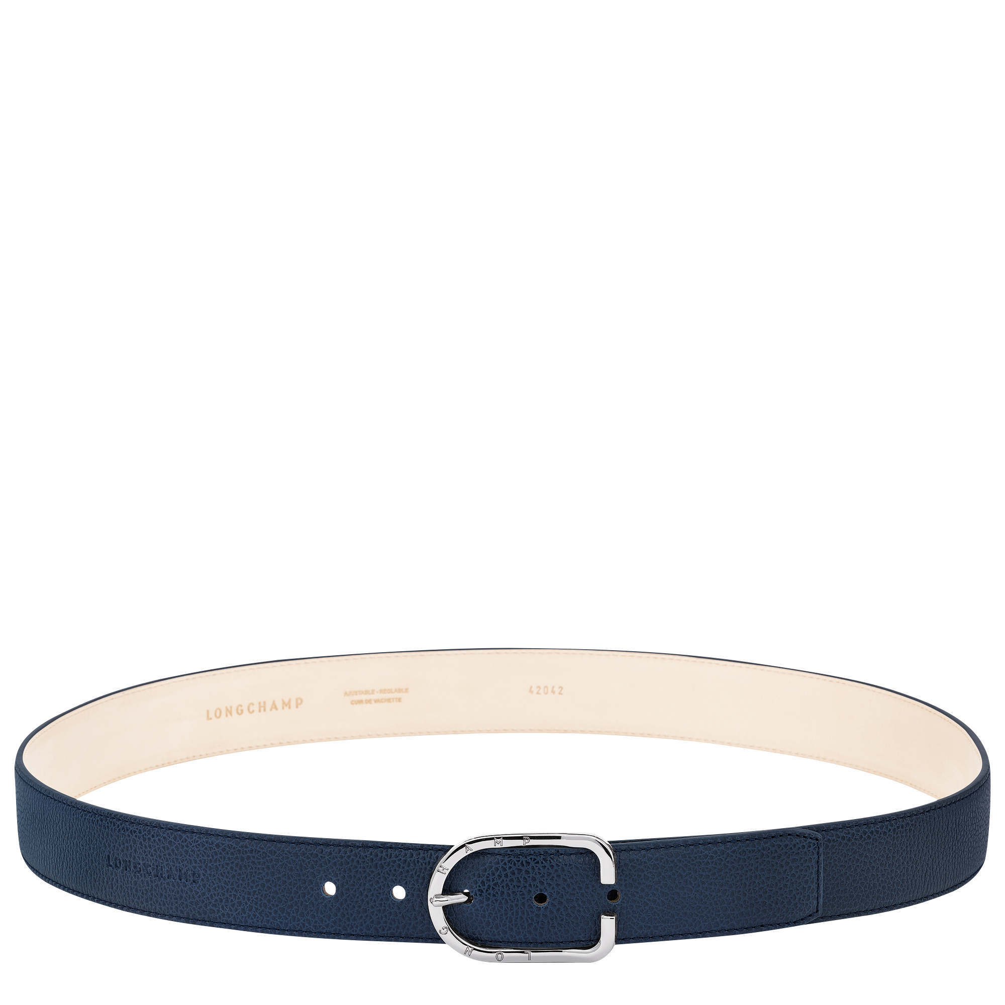 Le Foulonné Men's belt, Navy