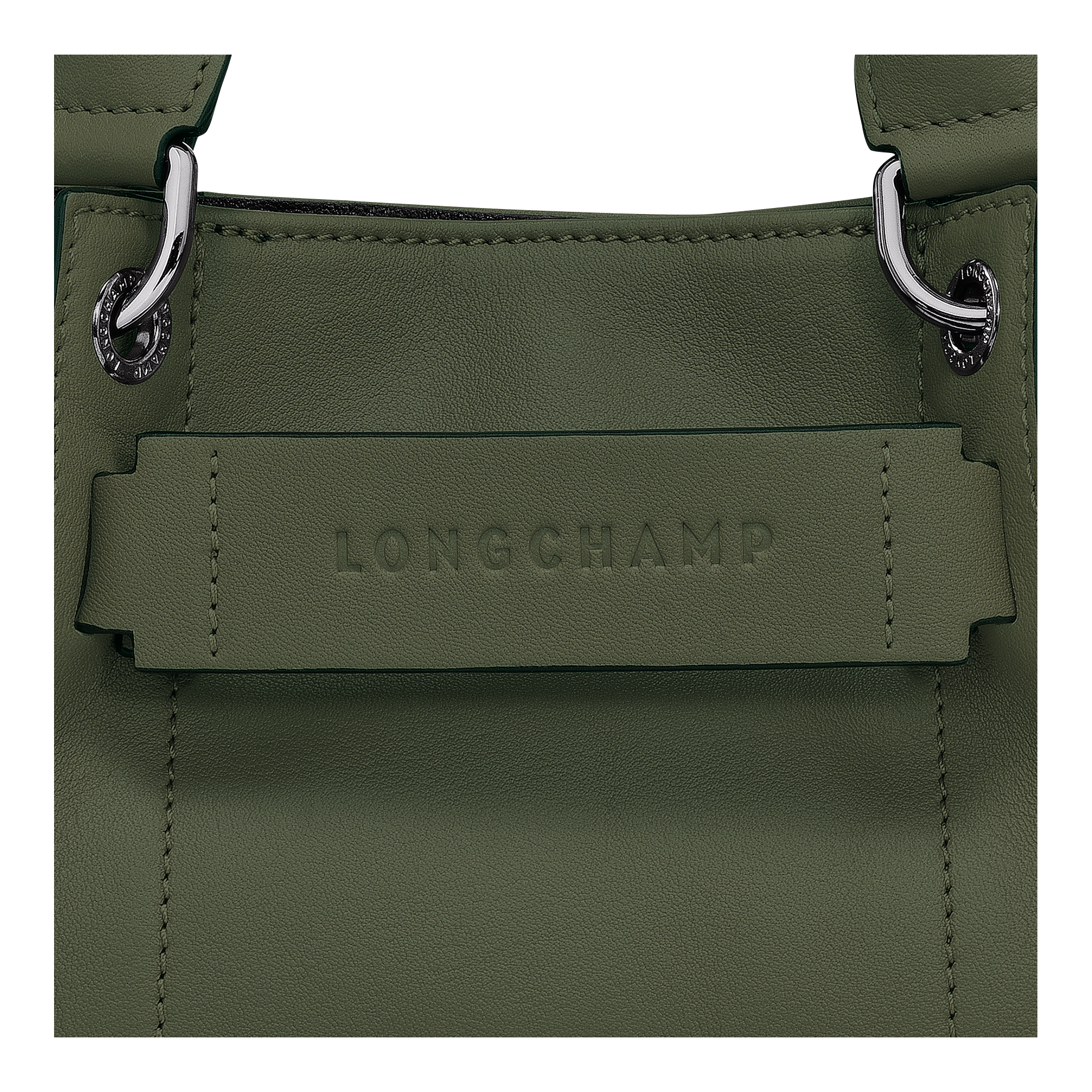 トップハンドルバッグ XS, カーキ - ビュー 6:
6 - 拡大 Longchamp 3D トップハンドルバッグ XS, カーキ