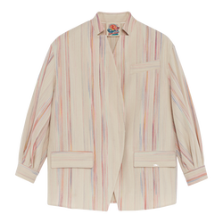 Kimono jacket , Rainbow - Jacquard striped cotton