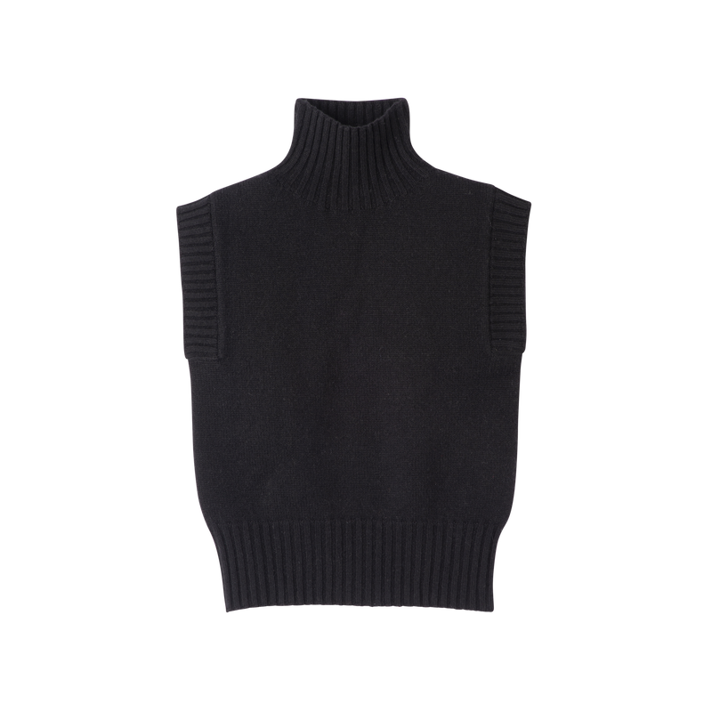Black turtleneck no sleeves clearance