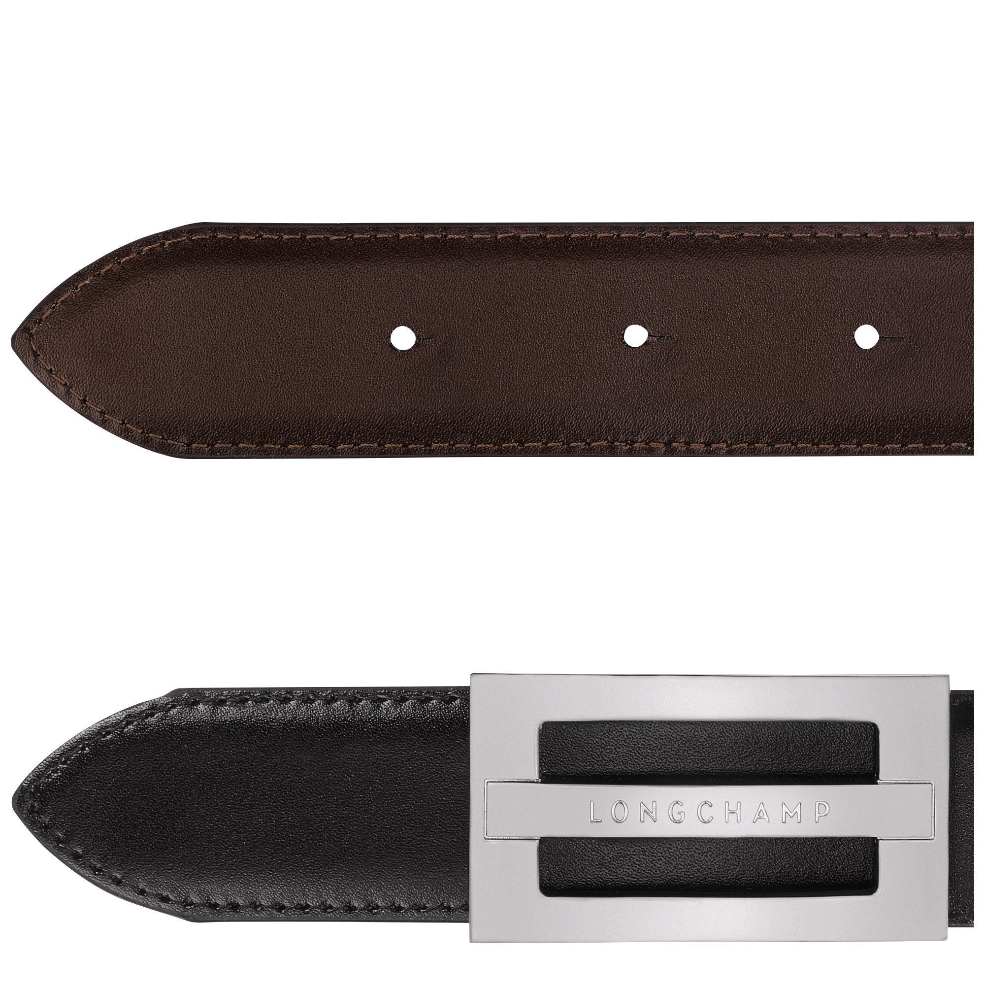 Delta Box Men's belt Black/Mocha - Leather (42031022093