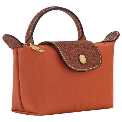 Le Pliage Original 附提把的小袋子 , 磚紅色 - 再生帆布