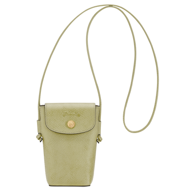 &Eacute;pure Phone case with leather lace , Almond Green - Leather