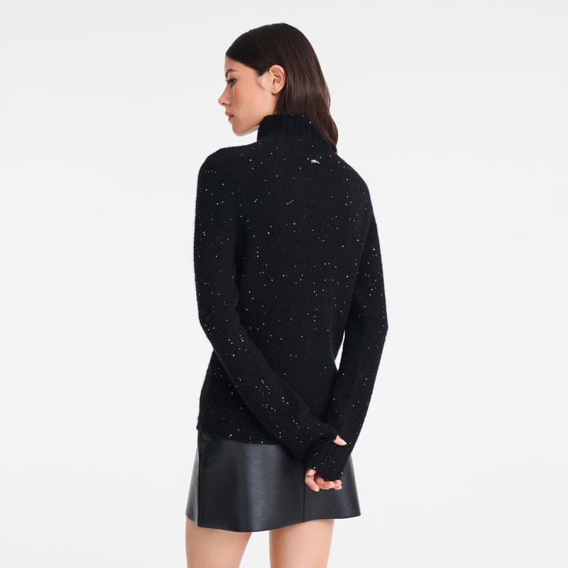 Maglia a collo alto , Maglia - Nero  - View 3 of  4