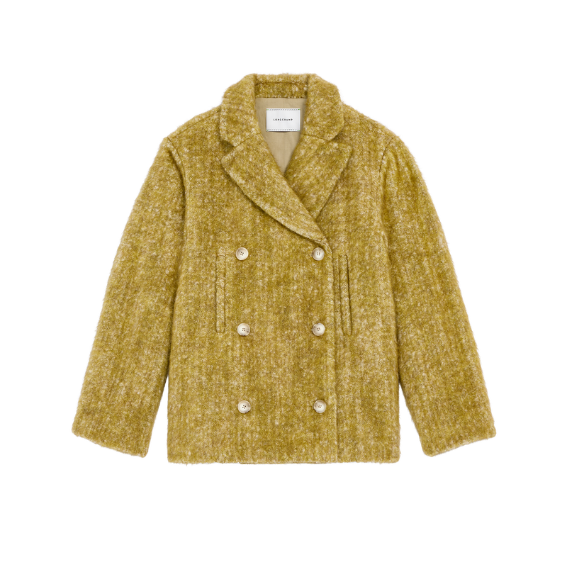 Pea coat , L&atilde; batida - Amendoa  - Vista 1 de  4