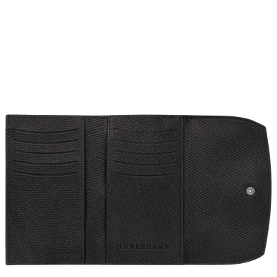 Le Roseau Brieftasche im Kompaktformat, Schwarz