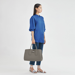 Roseau XL Handbag , Turtledove - Leather