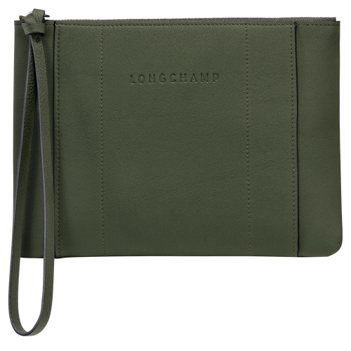 Longchamp 3D Pouch , Khaki - Leather - View 1 of  3