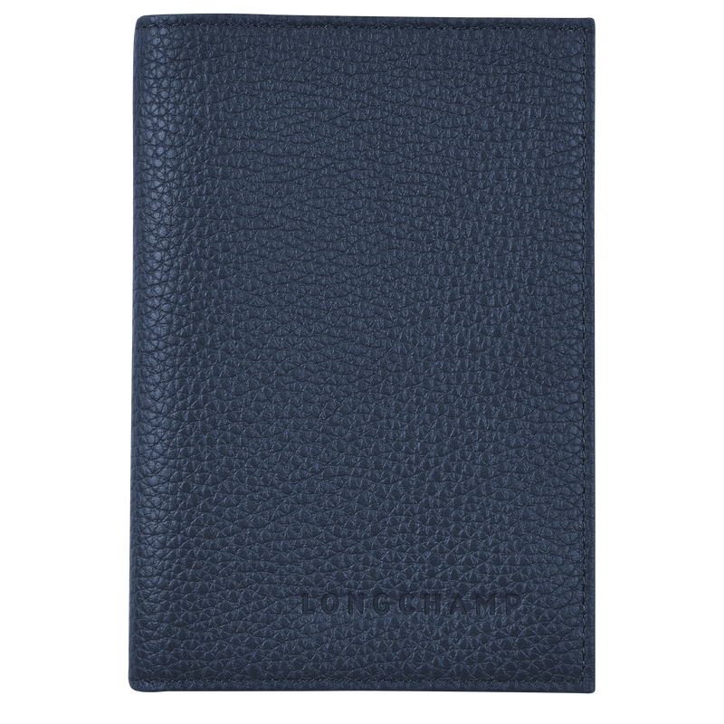 Le Foulonné Passport cover Navy - Leather (L3416021Y90) | Longchamp US