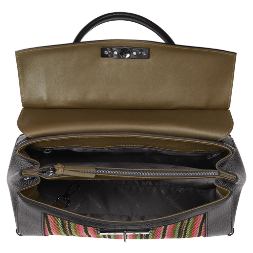Sac porté main, D95 Noir/Figue/Kaki Sac porté main, D95 Noir/Figue/Kaki, hi-res