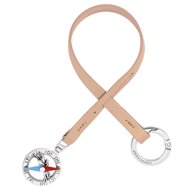 Le Pliage Collection Key ring , Beige - Leather
