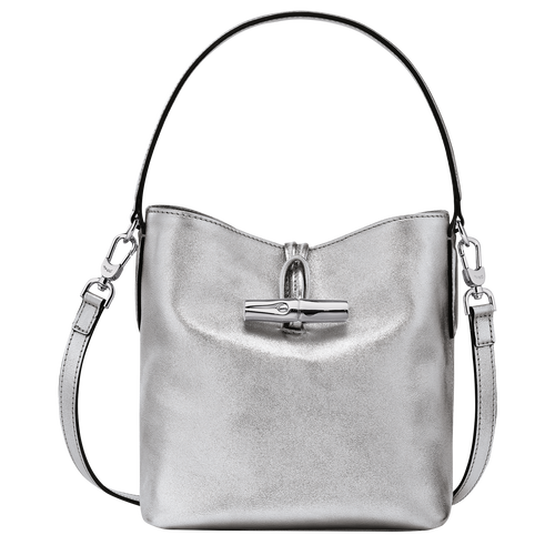 Le Roseau XS Bucket bag , Silver - Leather - View 1 of  6