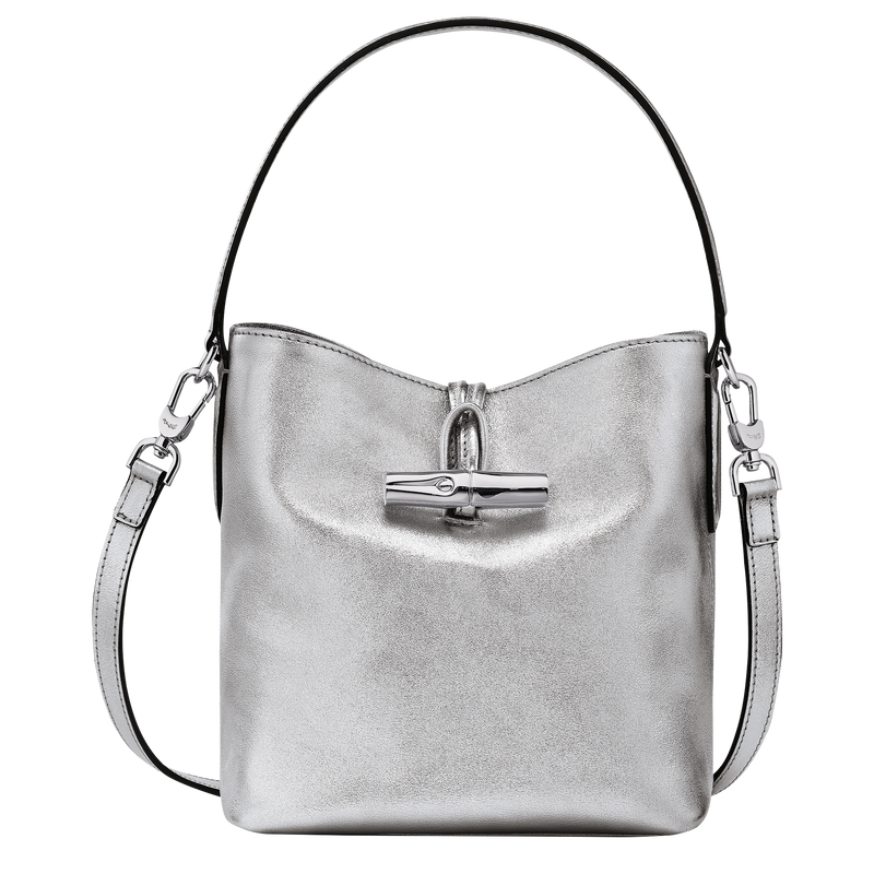 Le Roseau XS Bucket bag , Silver - Leather  - View 1 of  6