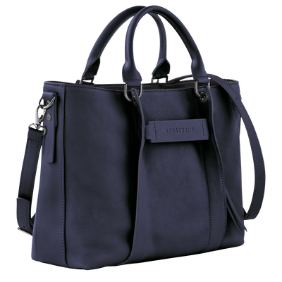 Longchamp 3D Tas met handgreep aan de bovenkant M, Bosbessenblauw