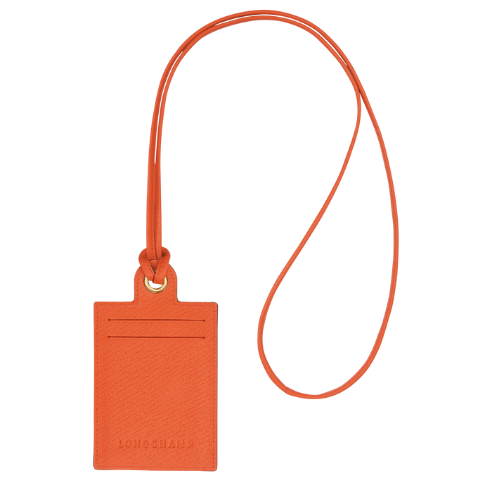 Épure Card holder with necklace, Orange