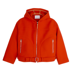 Jacket , Red - Wool broadcloth