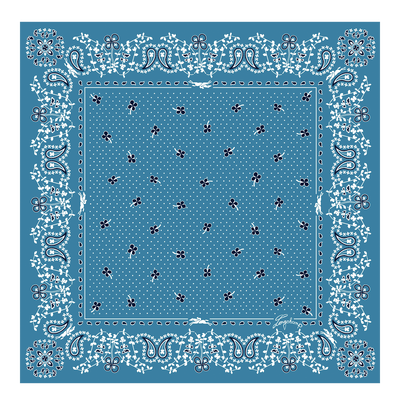 Foulard di seta 50 French Bandana , Seta - Laguna