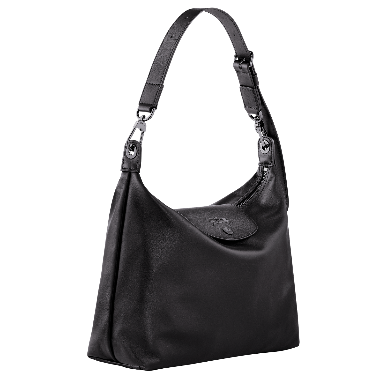 Le Pliage Xtra M Hobo bag Black Leather (10189987001) Longchamp US