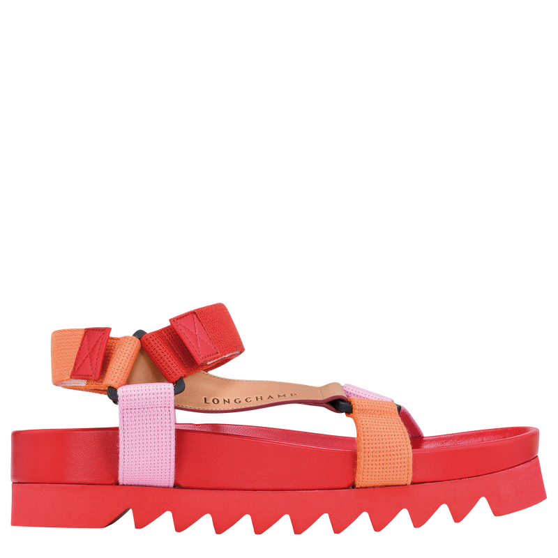 Spring/Summer 2023 Collection Flat sandals Red Leather (70301SE9545380) Longchamp US