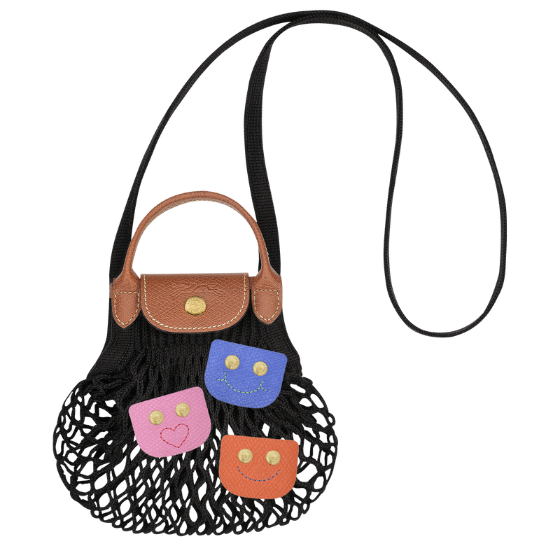 Le Pliage Filet XS Mesh bag , Black - Canvas  - View 6 of  6