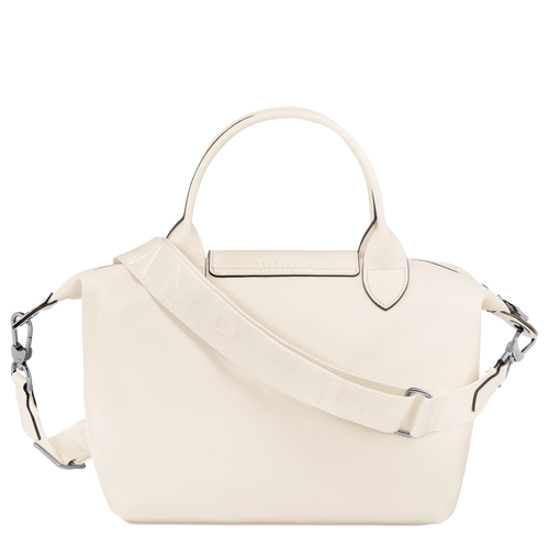 Sac à main S Le Pliage Xtra , Cuir - Ecru - Vue 3 de 4