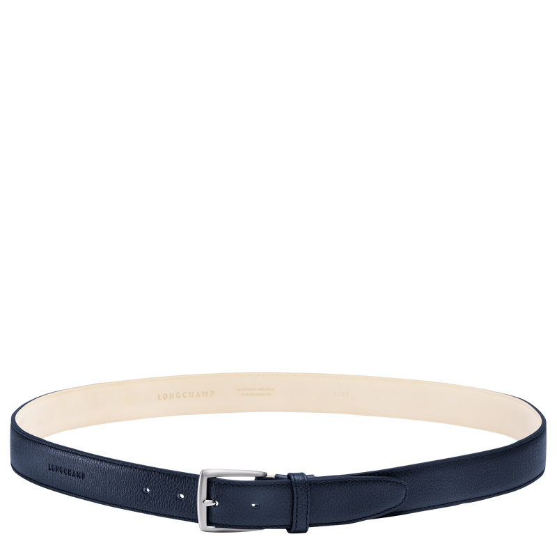 Le Foulonn&eacute; Men's belt , Navy - Leather  - View 1 of  2