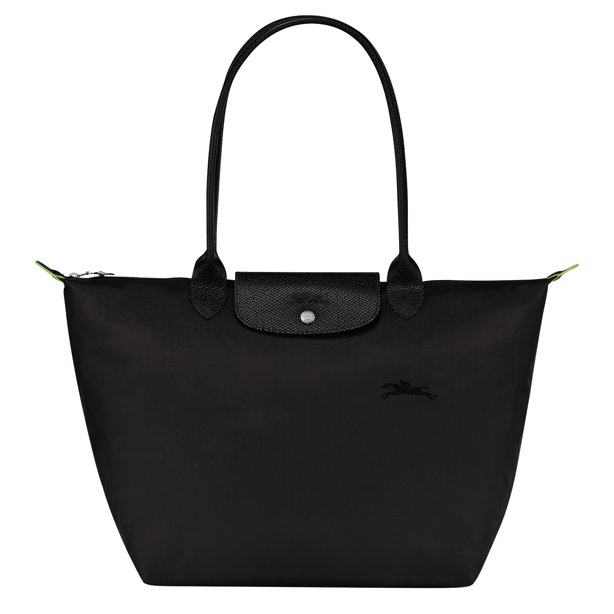 Shop Longchamp Le Pliage Green Large Shoulder Tote Bag