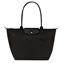 Le Pliage Green Bolso de hombro L , Lona reciclada - Negro