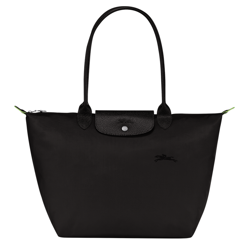 Le Pliage Green L Tote bag , Black - Recycled canvas  - View 1 of 6