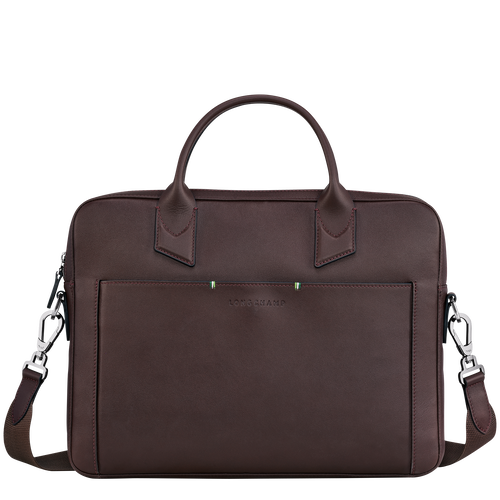 Longchamp sur Seine Briefcase , Mocha - Leather - View 1 of 4