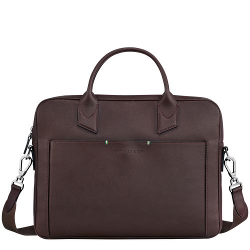 Longchamp sur Seine Briefcase , Mocha - Leather - View 1 of  4