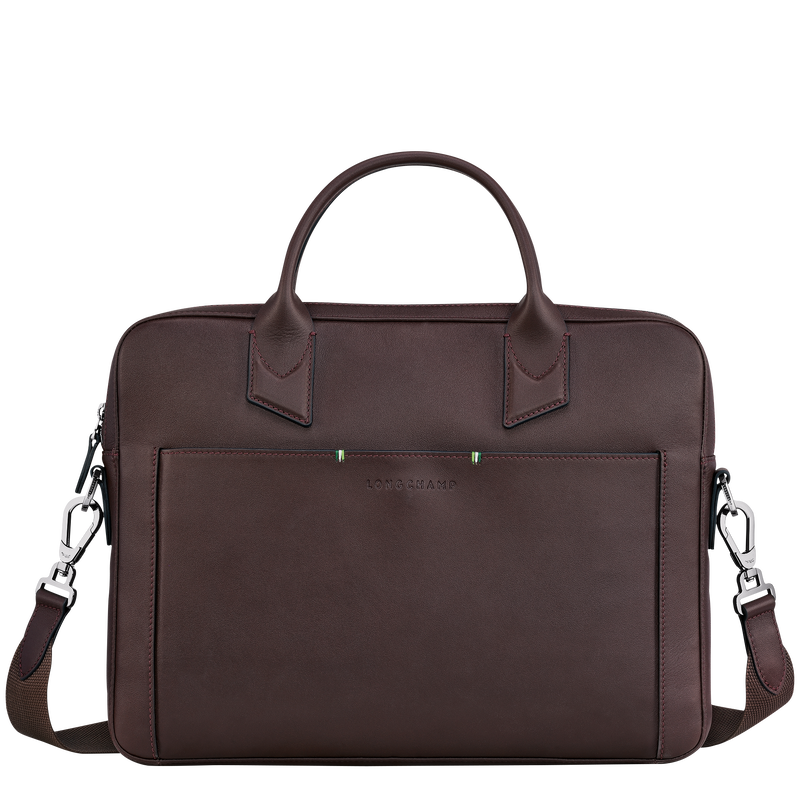 Longchamp sur Seine Briefcase , Mocha - Leather  - View 1 of  4