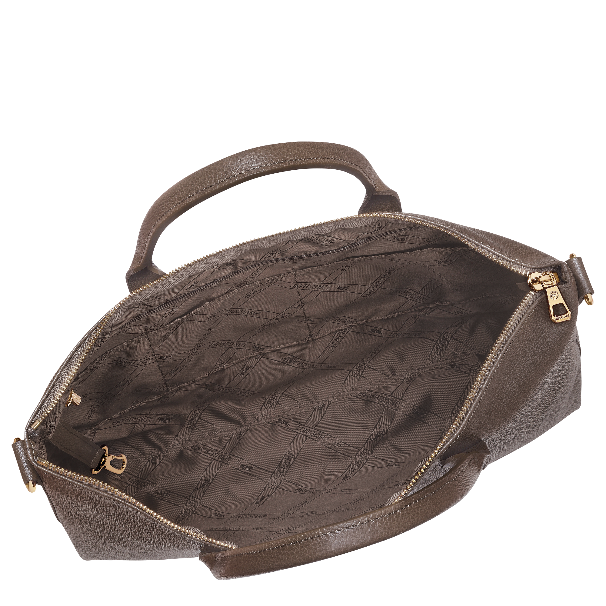 Le Foulonn&eacute; Briefcase S, Taupe
