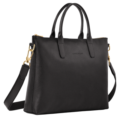 Porte documents S Le Foulonne Cuir Noir Longchamp CA